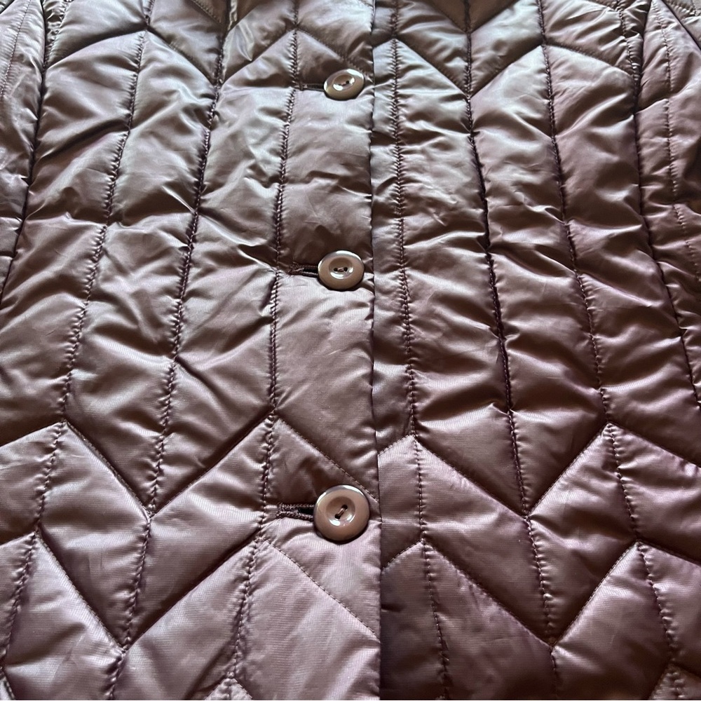 Fun Japanese Vintage Ladies Purple Fashion Puffer W/ Fur Trim - Picture 4 of 8